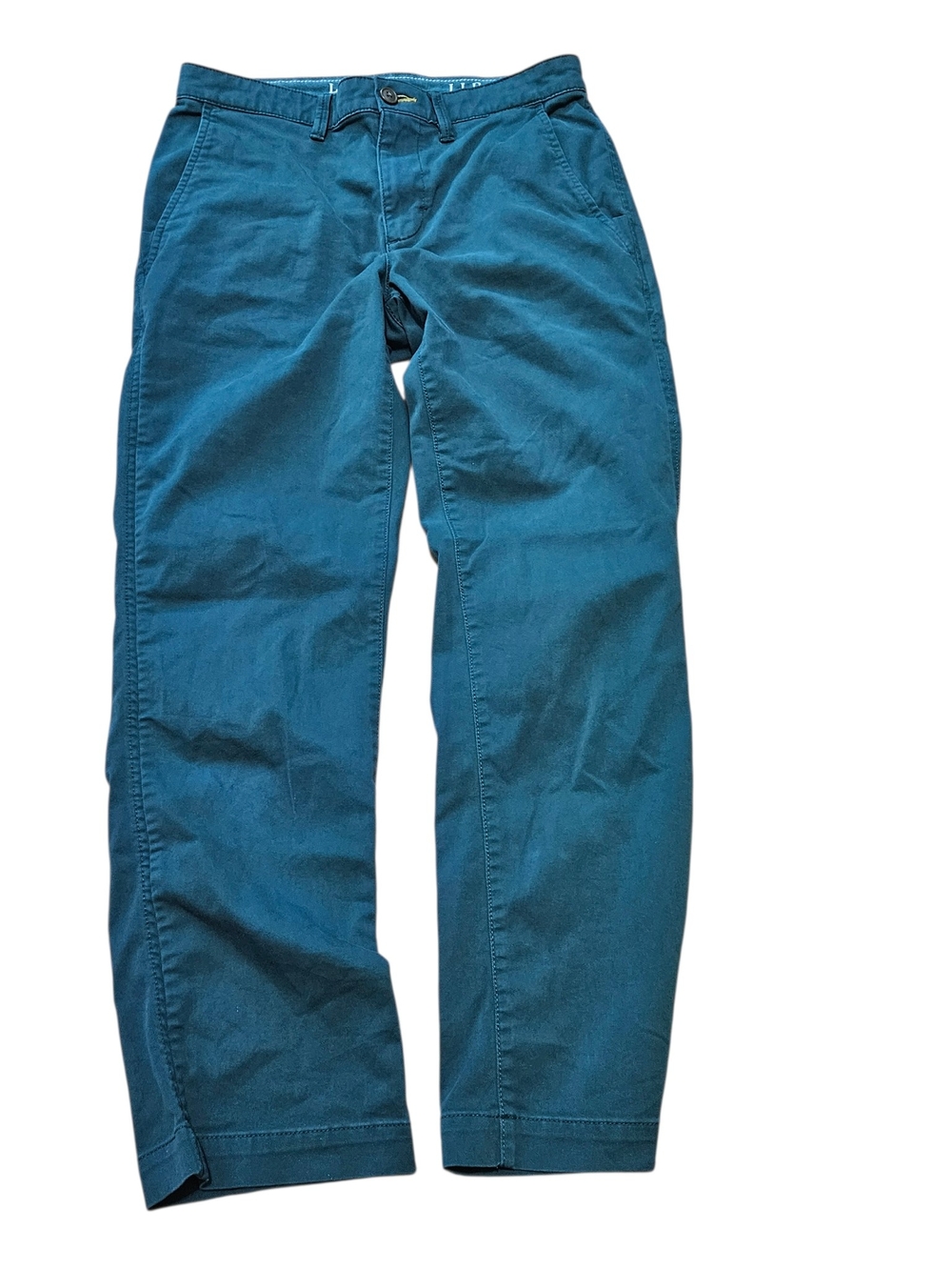 ​L.L.Bean Standard Fit Chino Pants Men's 30x29 Dark Teal Green Coolmax Cotton